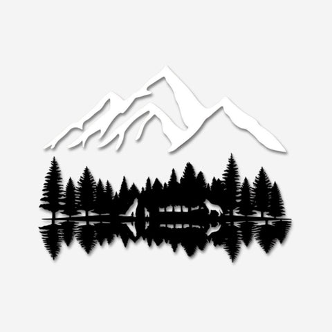 Wolf Family in Forest Metal Wall Art