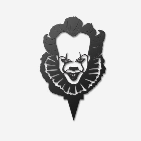 Scary Clown Metal Yard Art, Halloween Decor