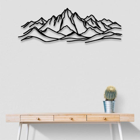 Minimalist Mountain Metal Wall Art
