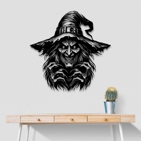 Gothic Witch Metal Wall Art