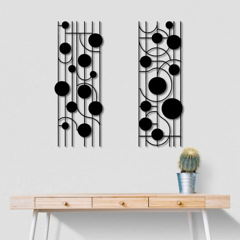 Rhythmic Mid Century Metal Wall Art Set Of 2