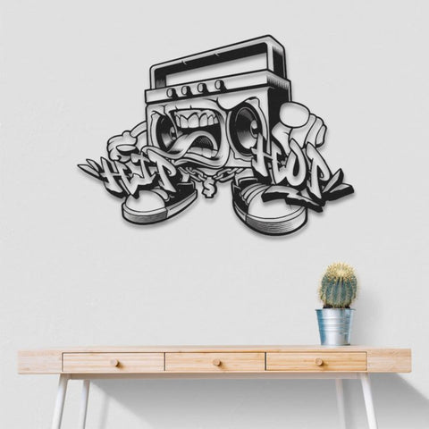 Hip Hop Monster Metal Wall Art