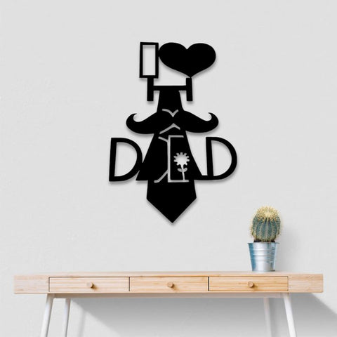 I Love Dad Metal Wall Art