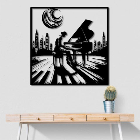 Pianist Moonlight Sonata Metal Wall Art