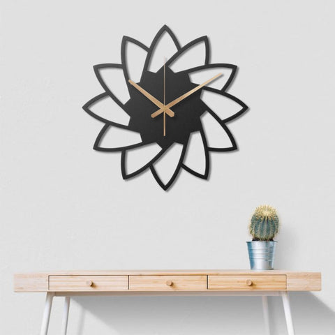 Lotus Flower Metal Wall Clock