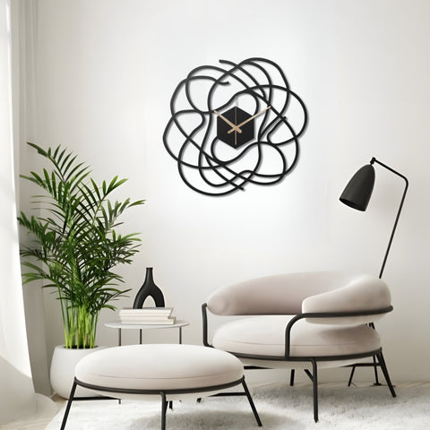 Big Minimalist Metal Wall Clock for Living Room