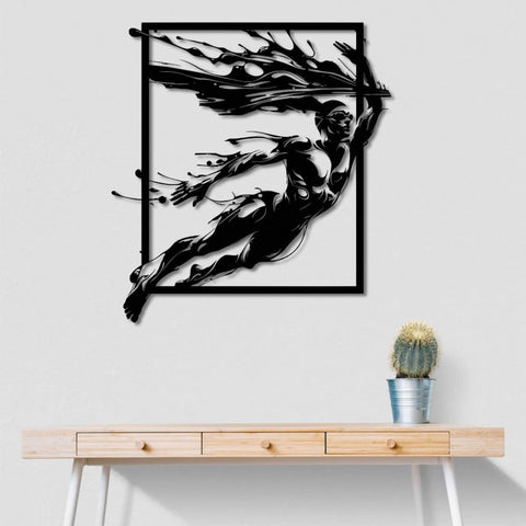 Swimmer Metal Wall Art
