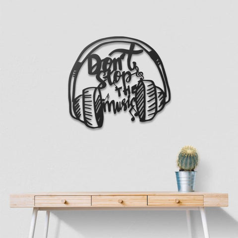 Music Headphone Metal Wall Art