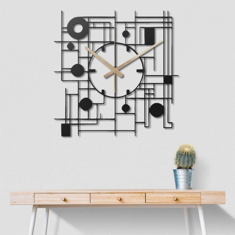 Mid Century Modern Metal Wall Clock