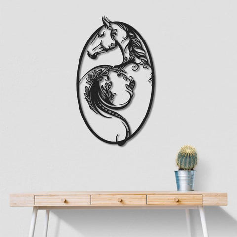 Elegant Horse Metal Wall Art