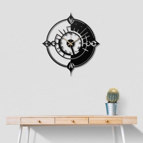 Unique Roman Numerals Metal Wall Clock