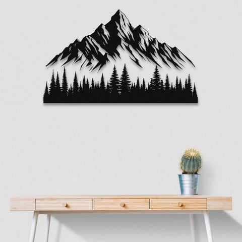 Mountain Forest Metal Wall Art