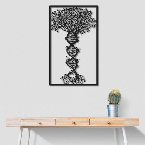 DNA Tree of Life Metal Wall Art