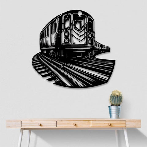 New York City Subway Train Metal Wall Art