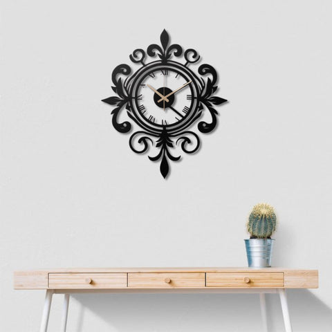 Elegant Vintage Metal Wall Clock