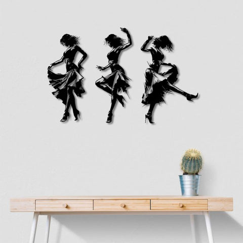 Elegant Flamenco Dancers Metal Wall Art
