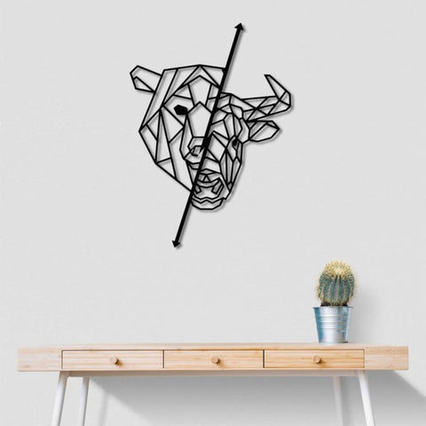 Bitcoin Bull and Bear Metal Wall Art