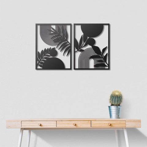 Bohemian Mid Century Modern Metal Wall Art Decor