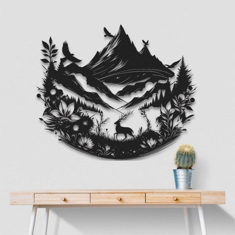 Mountain Wilderness Adventure Metal Wall Art