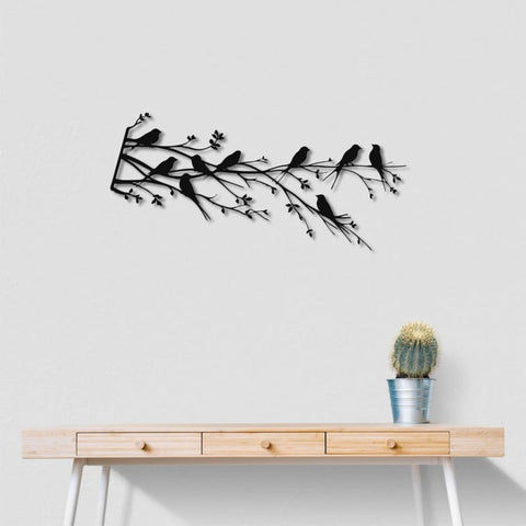 Birds Life in Nature Metal Wall Art