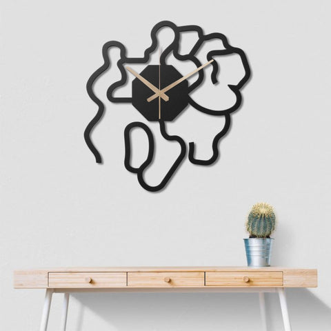 Minimalist Analog Metal Wall Clock Modern Clean Decor