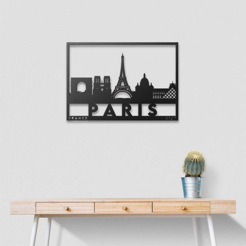 Paris City Metal Wall Art Decor