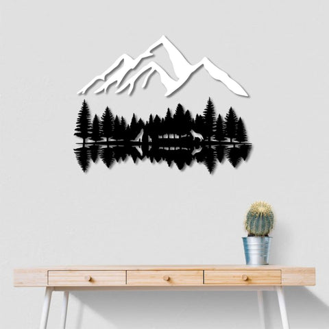 Wolf Family in Forest Metal Wall Art