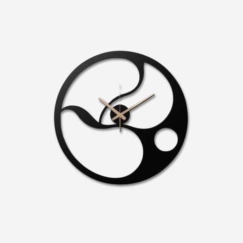 Abstract Minimalist Metal Wall Clock
