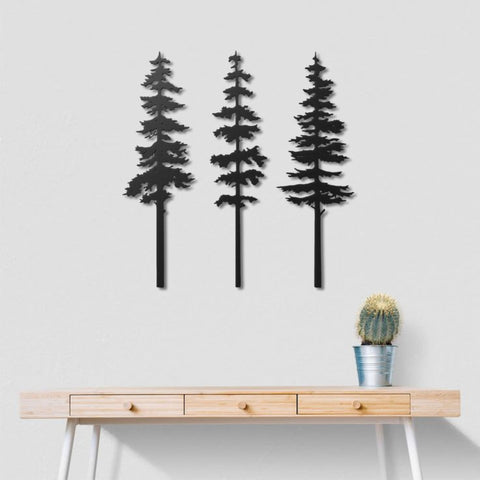 Forest Decor Pine Tree Metal Wall Art