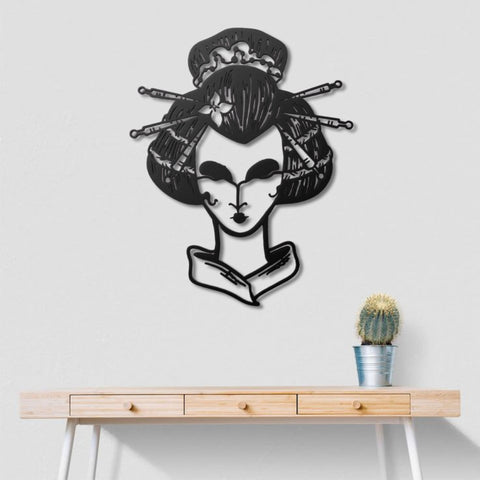 Geisha Metal Wall Art