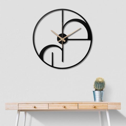 Modern Minimalist Geometric Metal Wall Clock