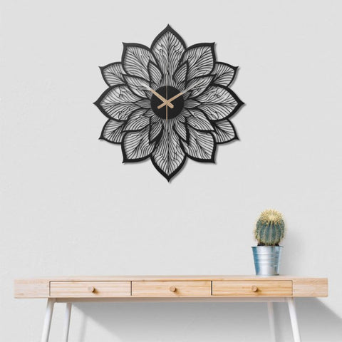 Cool Sunflower Metal Wall Clock for Farmhouse