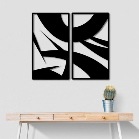 Mid Century Inspired Abstract Metal Wall Art