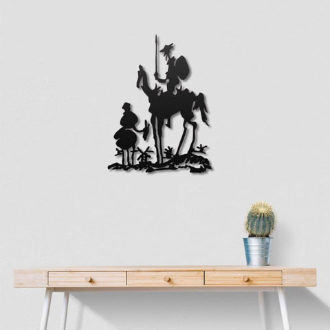 Don Quixote and Sancho Panza Metal Wall Art Decor
