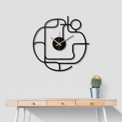 Aesthetic Geometric Metal Wall Clock