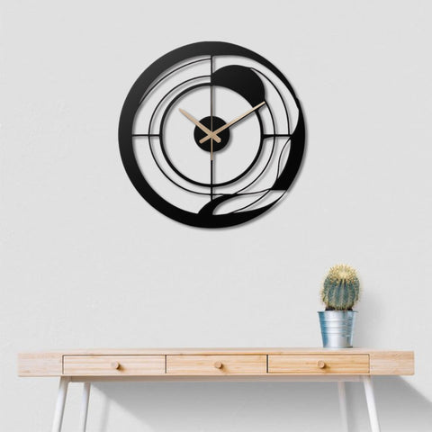 Unique Minimalist Metal Wall Clock