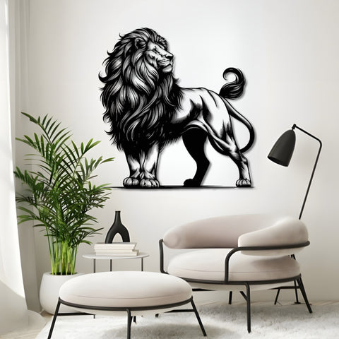 Animal Lion Metal Wall Art Decor