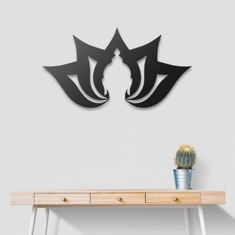 Lotus Buddha Metal Wall Art Decor