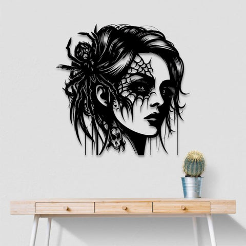 Gothic Woman Metal Wall Art
