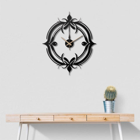 Victorian Inspired Metal Wall Clock