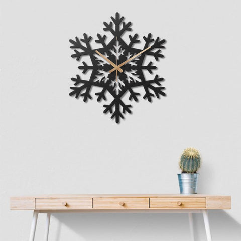 Christmas Snow Metal Wall Clock