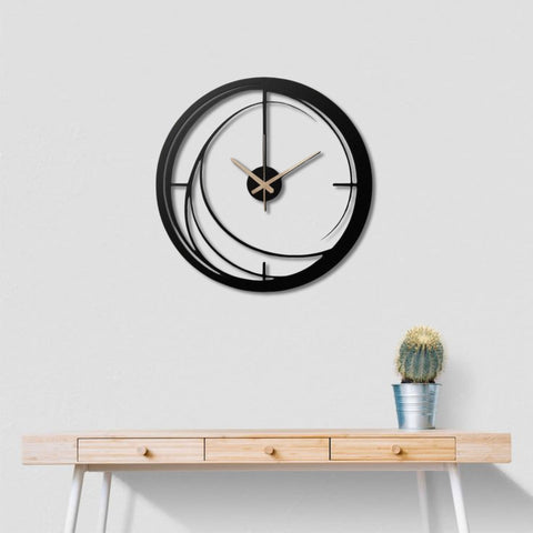 Modern Geometric Metal Wall Clock