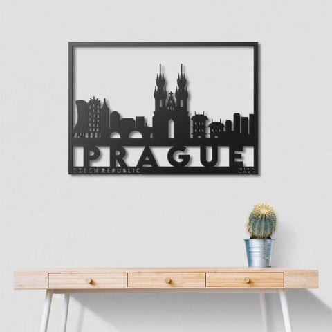 Prague City Metal Wall Art Decor
