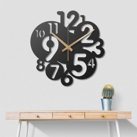 Number Metal Wall Clock