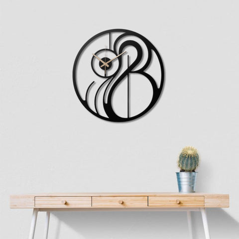 Modern Abstract Design Metal Wall Clock Contemporary Decor