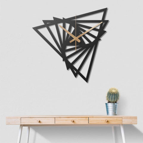 Triangle Metal Wall Clock