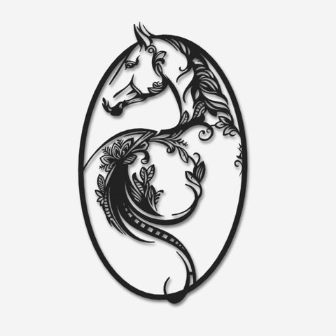 Elegant Horse Metal Wall Art