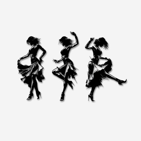 Elegant Flamenco Dancers Metal Wall Art