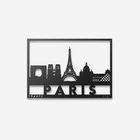 Paris City Metal Wall Art Decor