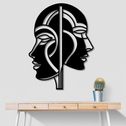 Abstract Dual Face Metal Wall Art